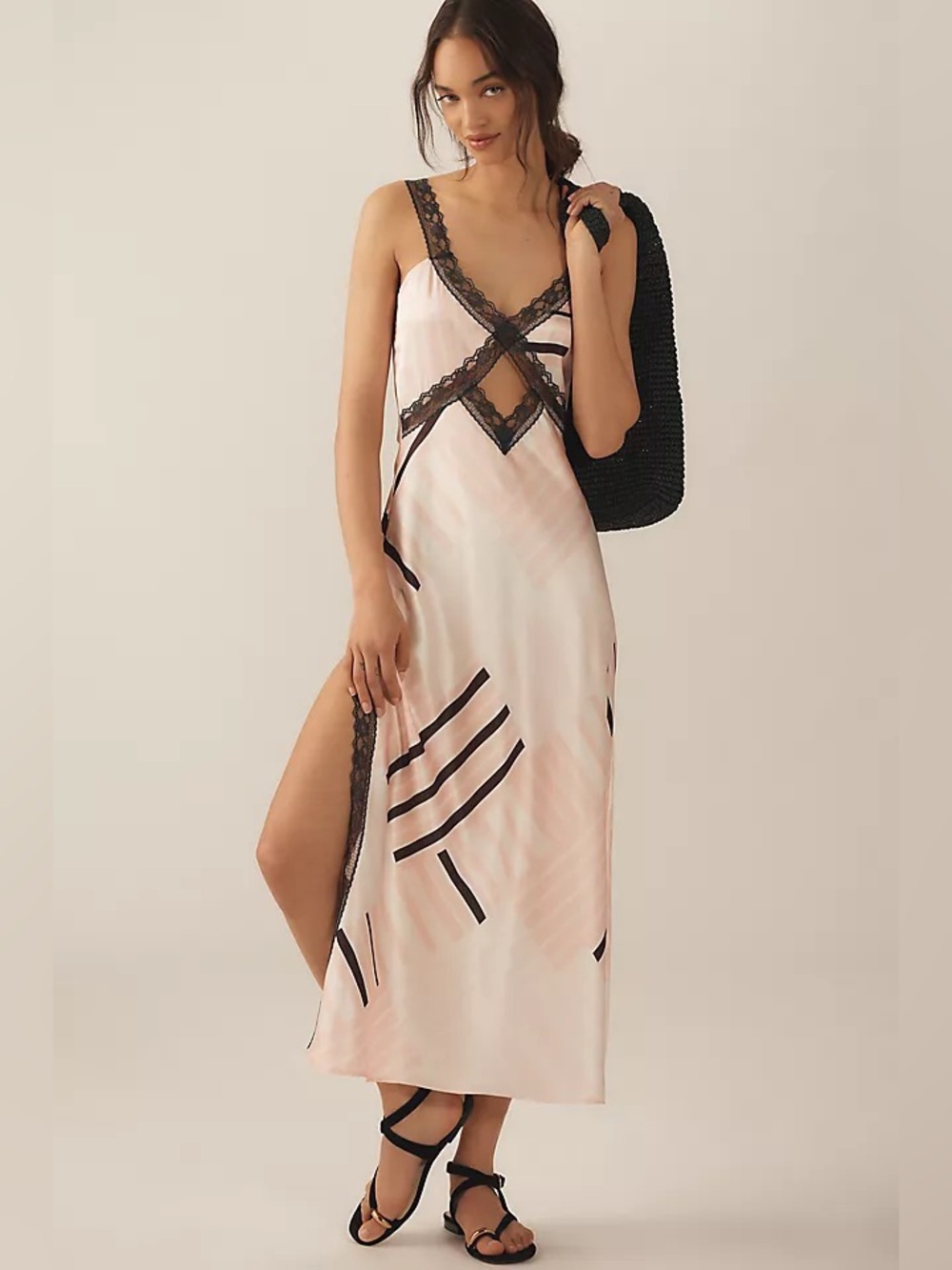 Anthropologie Lace-Trimmed Reversible
Slip Dress NWT